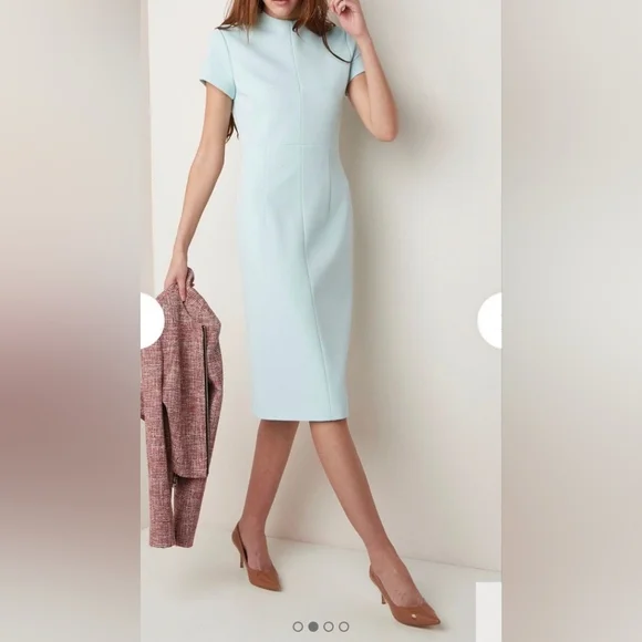 Hugo Boss Demiara Sheath Dress in Mint Size 8 - Picture 4 of 11